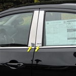 Nissan Versa Sedan Chrome Pillar Post Trim, 4pc Set, 2012, 2013, 2014, 2015, 2016, 2017, 2018