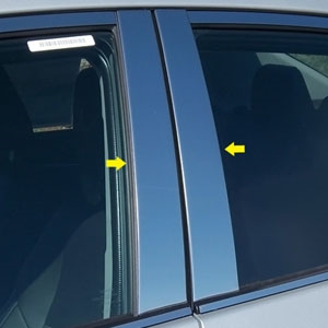 Toyota Corolla Chrome Pillar Post Trim, 2014, 2015, 2016, 2017, 2018, 2019