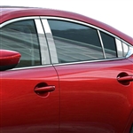 Mazda 6 Chrome Pillar Post Trim, 10pc, 2014, 2015, 2016, 2017, 2018, 2019, 2020, 2021