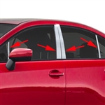 Subaru WRX Chrome Pillar Post Trim, 2015, 2016, 2017, 2018, 2019, 2020, 2021