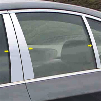 BMW 5-Series Chrome Pillar Post Trim, 2004, 2005, 2006, 2007, 2008, 2009