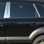 Hyundai Tucson Chrome Pillar Post Trim, 6pc 2005, 2006, 2007, 2008, 2009