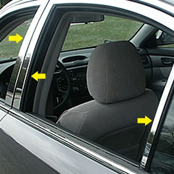 Kia Optima Chrome Pillar Post Trim, 6pc  2006.5 - 2010