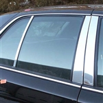 Ford Crown Victoria Chrome Pillar Post Trim, 6pc. Set, 1998, 1999, 2000, 2001, 2002, 2003, 2004, 2005, 2006, 2007, 2008, 2009, 2010