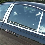 Lincoln Town Car Standard Body Chrome Pillar Post Trim, 6 piece set, 1998, 1999, 2000, 2001, 2002, 2003, 2004, 2005, 2006, 2007, 2008, 2009, 2010, 2011