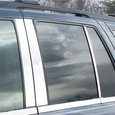 Chevrolet Trailblazer Stainless Steel Pillar Post Trim 2002, 2003, 2004, 2005, 2006, 2007