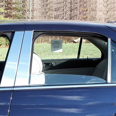 Cadillac STS Chrome Pillar Post Trim, 6pc. Set, 2005, 2006, 2007, 2008, 2009, 2010, 2011