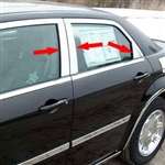 Chrysler 300 Chrome Pillar Post Trim, 2005, 2006, 2007, 2008, 2009, 2010