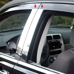 Dodge Caliber Chrome Pillar Post Trim, 4pc  2007 - 2012