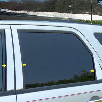 Ford Escape Chrome Pillar Post Trim, 6pc. Set, 2008, 2009, 2010, 2011, 2012