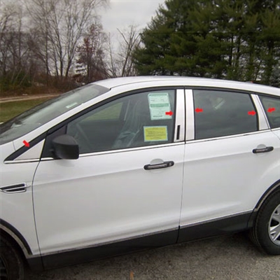 Ford Escape Chrome Pillar Post Trim, 10pc. Set with keyless entry, PP53363