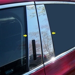 Lincoln MKZ Chrome Pillar Post Trim, 2013, 2014, 2015, 2016, 2017, 2018, 2019, 2020