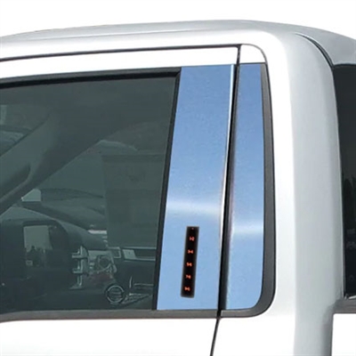 Ford Super Duty Chrome Pillar Post Trim, 2017, 2018, 2019, 2020, 2021, 2022