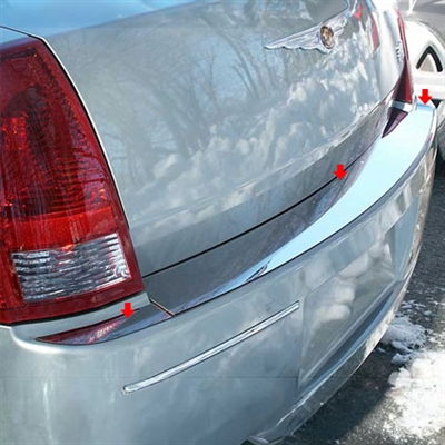 Chrysler 300 Chrome Rear Bumper Trim, 2005, 2006, 2007, 2008, 2009, 2010