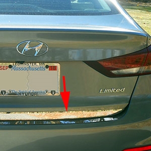 Hyundai Elantra Sedan Chrome Rear Trunk Trim, 2017, 2018