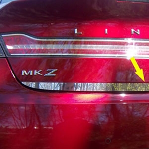 Lincoln MKZ Chrome Trunk Lid Trim, 2013, 2014, 2015, 2016, 2017, 2018, 2019, 2020