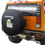 Hummer H2 Black Textured Rigid Spare Tire Cover, 2005, 2006, 2007, 2008, 2009