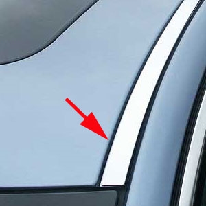 Jaguar XF Chrome Roof Insert Trim, 2009, 2010