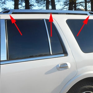 Ford Expedition Chrome Roof Rack Trim, 2015, 2016, 2017