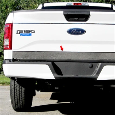 Ford F150 Chrome Lower Tailgate (lower half) Accent Trim without Emblem cut-out, 2015, 2016, 2017, 2018