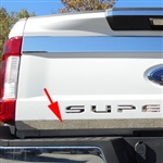 Ford Super Duty Chrome Lower Tailgate Trim, 2017, 2018, 2019, 2020, 2021, 2022