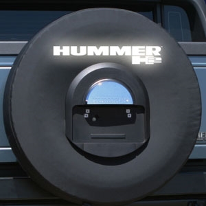Hummer H2 Soft Spare Tire Cover with Reflective Logo, 2005, 2006, 2007, 2008, 2009
