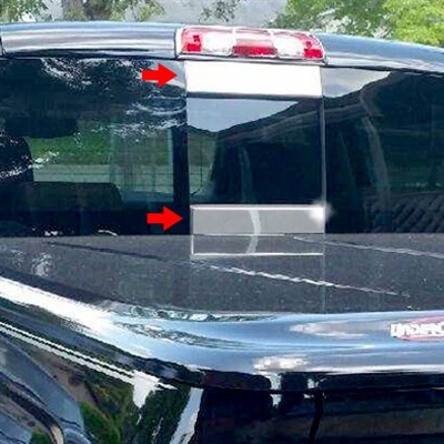 Chevrolet Silverado Rear Window Accent Trim, 2pc 2014, 2015, 2016, 2017, 2018