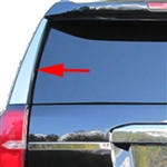 Chevrolet Suburban Chrome Rear Window Pillar Trim, 2015, 2016, 2017, 2018, 2019, 2020