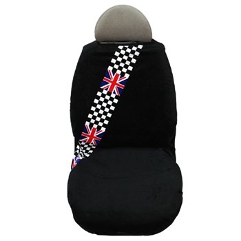 Mini Cooper Checkered Stripe Towel Seat Protector