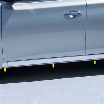 Nissan Sentra Chrome Rocker Panel 'O' Set, 2013, 2014, 2015