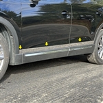 Mazda CX-9 Chrome Rocker Panel Trim (bottom of door), 6pc  2016, 2017, 2018, 2019, 2020, 2021, 2022, 2023