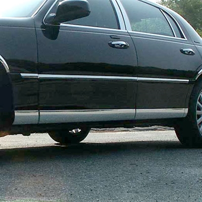 Lincoln Town Car Chrome Rocker Panel Set, 8pc 1998, 1999, 2000, 2001, 2002, 2003, 2004, 2005, 2006, 2007, 2008, 2009, 2010, 2011