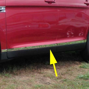 Ford Taurus Chrome Rocker Panels, 2010, 2011, 2012, 2013, 2014, 2015, 2016, 2017, 2018, 2019