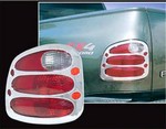 Ford F150 Flareside Chrome Tail Light Bezels, 1997, 1998, 1999, 2000, 2001, 2002, 2003