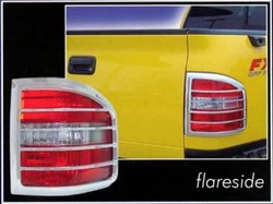 Ford F150 Flareside Chrome Tail Light Bezels, 2004, 2005, 2006, 2007, 2008