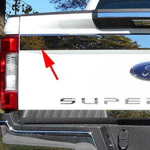 Ford Super Duty Chrome Upper Tailgate Trim, 2017, 2018, 2019