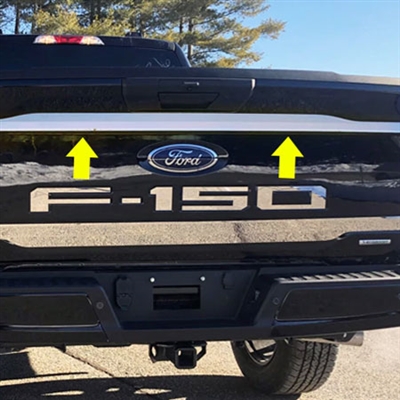 Ford F150 Chrome Upper Tailgate Insert Trim, 2021, 2022, 2023