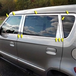 Kia Soul Chrome Window Trim Package, 20pc 2010, 2011, 2012, 2013