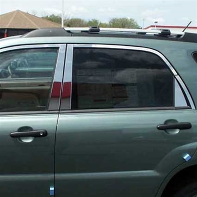 Kia Sportage Chrome Window Trim Package, 12pc  2005, 2006, 2007, 2008, 2009, 2010