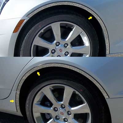 Cadillac ATS Chrome Fender Well Trim, 2013, 2014, 2015, 2016, 2017, 2018