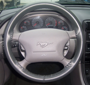 Ford Mustang Leather Steering Wheel Cover by Wheelskins
