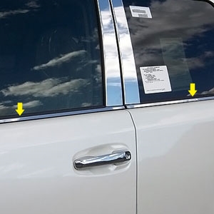 Toyota 4Runner Chrome Window Sill Trim, 2010, 2011, 2012, 2013, 2014, 2015, 2016, 2017, 2018, 2019, 2020, 2021, 2022, 2023