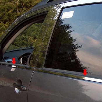Mitsubishi Outlander Chrome Window Sill Trim, 2007, 2008, 2009