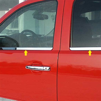 Chevrolet Silverado Chrome Window Sill Trim, 2007, 2008, 2009, 2010, 2011, 2012, 2013