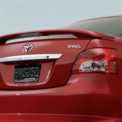 Toyota Yaris Sedan 2 Post Painted Rear Spoiler (with light), 2007, 2008, 2009, 2010, 2011