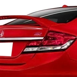 Honda Civic SI Sedan 2 Post Painted Rear Spoiler, 2013, 2014, 2015