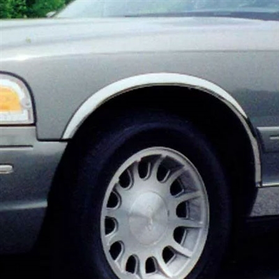 Ford Crown Victoria Chrome Wheel Well Fender Trim, 1992, 1993, 1994, 1995, 1996, 1997