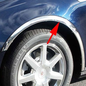 Cadillac STS Chrome Wheel Well Fender Trim, 2005, 2006, 2007, 2008, 2009, 2010, 2011