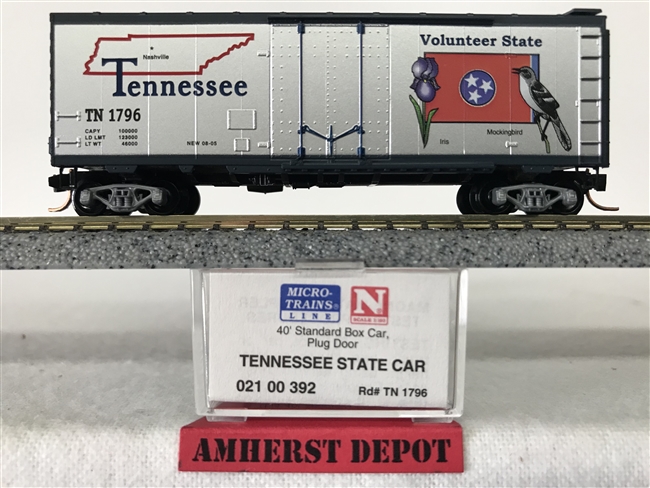 21 00 392 Micro Trains Tennessee  State Box Car TN