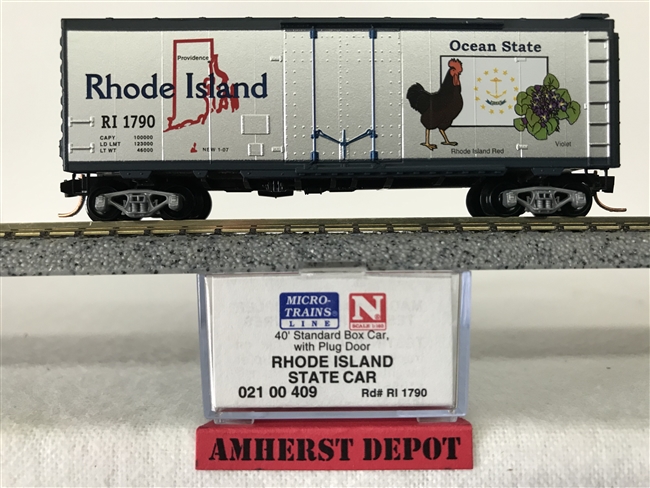 21 00 409 Micro Trains Rhode Island State Box Car RI